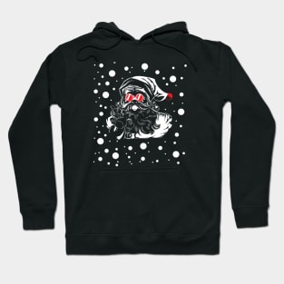 Stylish Artwork Design With Santa and snow for Christmas Hoodie